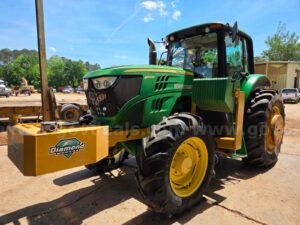2014 John Deere 6140M Tractor with Diamond Boom Cutter